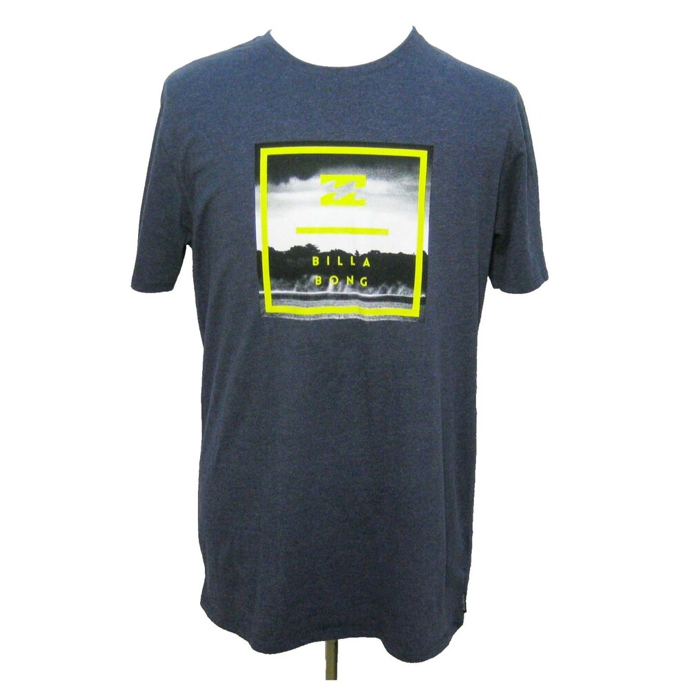 Billabong Mens XL Blue Short Sleeve T-Shirt Beach Ocean Surf Graphic Cotton Top